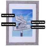 50th Anniversary Gold Frame Street Sign Painting with Double Names & Date