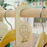 Personalised Wood Baby Closet Dividers Handmade Baby Shower Gift 7 Pcs/set