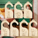 Personalised Wood Baby Closet Dividers Handmade Baby Shower Gift 7 Pcs/set