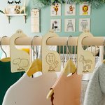 Personalised Wood Baby Closet Dividers Handmade Baby Shower Gift 7 Pcs/set