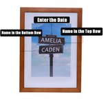 25. Jahrestag-Silberrahmen Straßenschild-Gemälde mit Doppelnamen & Datum