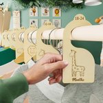 Personalised Wood Baby Closet Dividers Handmade Baby Shower Gift 7 Pcs/set