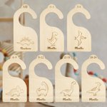 Personalised Wood Baby Closet Dividers Handmade Baby Shower Gift 7 Pcs/set