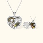 Personalized Heart Horse Girl Photo Locket Necklace