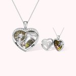 Personalisierte Pferd & Mädchen Foto-Herzhalskette für Pferdliebhaber