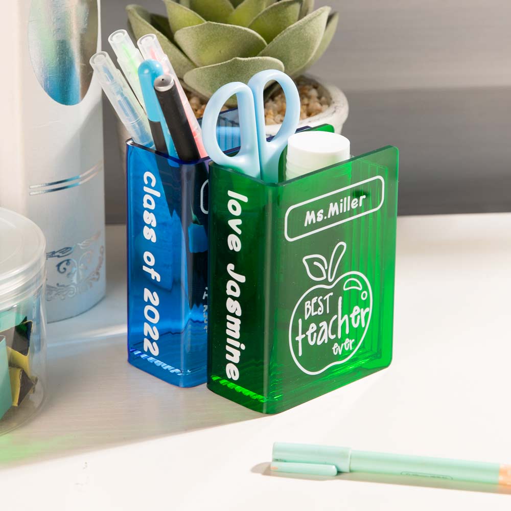 Custom Name Book Design Pen Holder Teacher Gift Office Gifts CALLIE