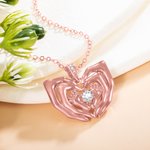 Henkilökohtainen Vauva Jalat jalanjälki kaulakoru kanssa Birthstone