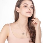 Henkilökohtainen Vauva Jalat jalanjälki kaulakoru kanssa Birthstone