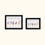 Personalised Watercolour Birth Flower Print Photo Frame