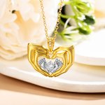 Henkilökohtainen Vauva Jalat jalanjälki kaulakoru kanssa Birthstone