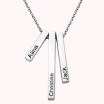 3D Triple Bar Name Necklace | Callie