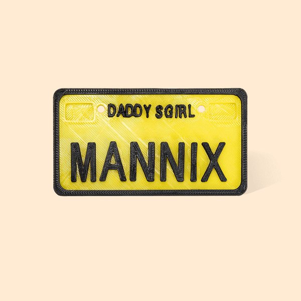 Personalizado Coche Bicicleta Vagón Kid Ruedas Placa de matrícula