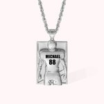 Customized Football Necklace with Number and Name