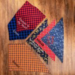 Personalized Embroidered Dog Bandana Pet Bandana Lattice Polka Dot