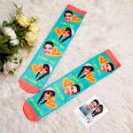Custom Multi-color and Unisex Funny Face Socks