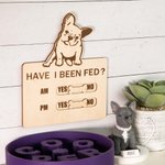 Personalized Dog Pet Magnet Feeding Tracker Feed Reminder Slider Gift for Pet Lovers