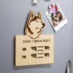 Personalized Dog Pet Magnet Feeding Tracker Feed Reminder Slider Gift for Pet Lovers