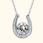 April Birthstone Horseshoe Necklace