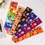 Custom Unisex and Multi-color Couple Face Socks for Valentine's Day Gift
