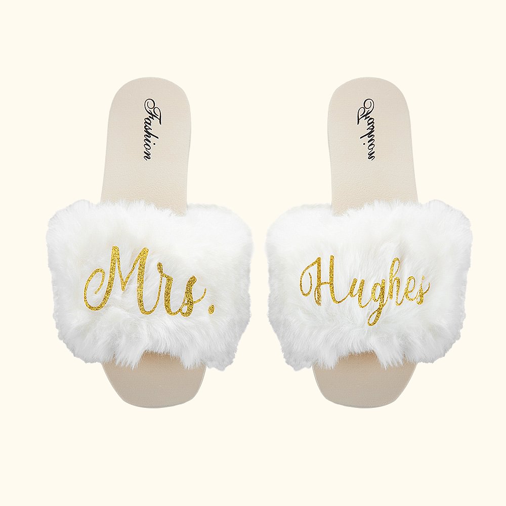 Chaussons de mariée personnalisés Chaussons de poule