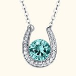 December Birthstone Horseshoe Necklace