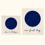 The Night Sky Chart Wood Print for Boyfriend Husband Fiance