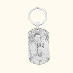 Photo KeyChain for Dad Titanium Steel