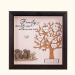 Mother's Pebble Art Family Tree Picture Frame Decor
