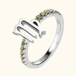 Personalized Birthstone Scorpio Zodiac Ring