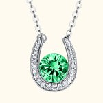 May Birthstone Horseshoe Necklace