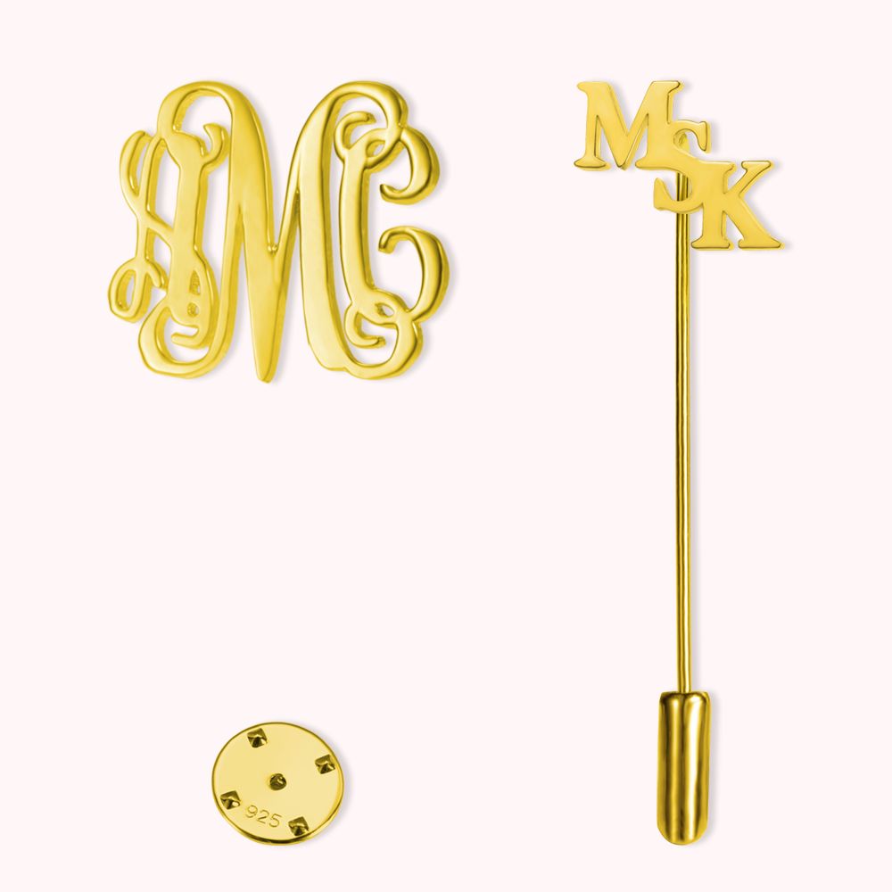 Personalized Lapel Brooch Pin For Groomsmen CALLIE