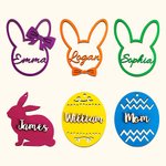 Custom Name Wood Bunny Tag