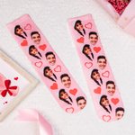 Custom Unisex and Multi-color Couple Face Socks for Valentine's Day Gift