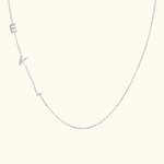 Sideways Initial Necklace Gold Plated