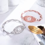 Personalizada Estrella de la Vida de Emergencia Médica de alerta desmontable ID Tag pulsera con texto grabado Día de la Madre Cumpleaños de regalo para las mujeres