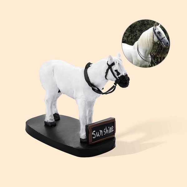 Personalized Handmade Pet Portrait Statue Photo Dog Cat Parrot Tortoise Hamster Horse Portrait Statue Pet Lover Gift Pet Memorial Gift