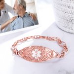 Personalizada Estrella de la Vida de Emergencia Médica de alerta desmontable ID Tag pulsera con texto grabado Día de la Madre Cumpleaños de regalo para las mujeres