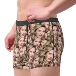 Ropa interior bóxer para hombre personalizada con foto de cara graciosa Regalo de cumpleaños y aniversario para él