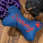 Personalized Embroidered Dog Toy with Name & Paw