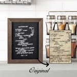 Custom Handwritten Recipe/Letter transferred to Wood Sign for Memento