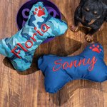 Personalized Embroidered Dog Toy with Name & Paw