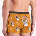 Caleçons pour hommes personnalisés avec visage de couple de mariage