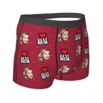 Gepersonaliseerde Beste Mama Grappig Gezicht Heren Boxershort