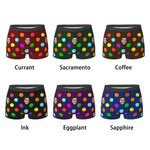 Individuell gestaltete Face Boxershorts mit bunten Tupfen für Männer