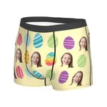 Personalized Funny Face Boxers Briefs with Easter Egg