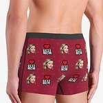 Gepersonaliseerde Beste Mama Grappig Gezicht Heren Boxershort