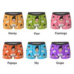 Personalised Funny Face Boxers Briefs with Birthday Ribbon