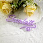 Personligt namn i akryl Charms för vinglas Bröllop Födelsedag Party Favor för familj och vän