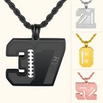 Collar Deportivo de Fútbol Personalizado con Nombre y Número Regalo de Cumpleaños y Navidad para Amantes del Fútbol Aficionados a los Jugadores Deport