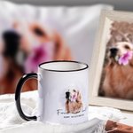 Custom Memorial Watercolor Photo Mug For Sympathy Gifts